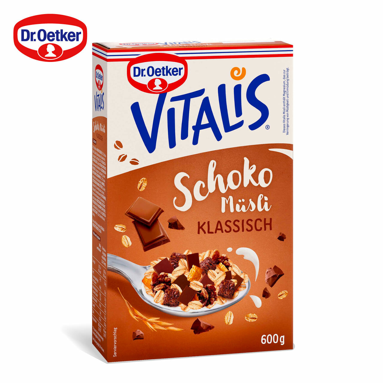 チョコレートミューズリークラシック、600g、チョコチップやキャラメリゼされたアーモンド入り、保存料・合成着色料不使用